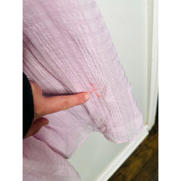 LOUNA Purple Hourglass Side Cutout Short Sleeve Ruched Middle Dress Size XS - Picture 11 of 13